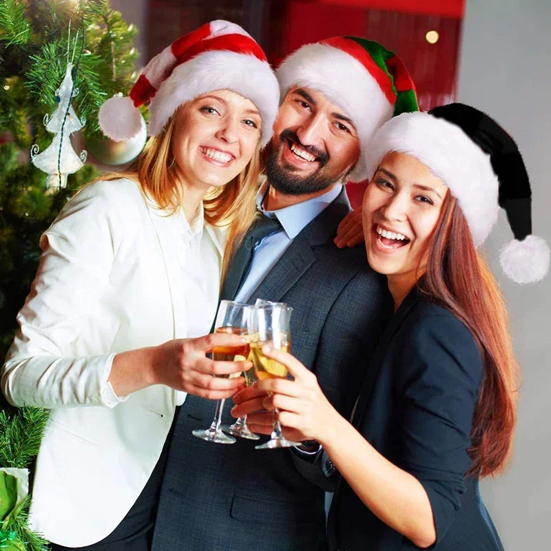 Unisex Xmas Black Plush Christ - Santa Hat Plush recensione e prezzo