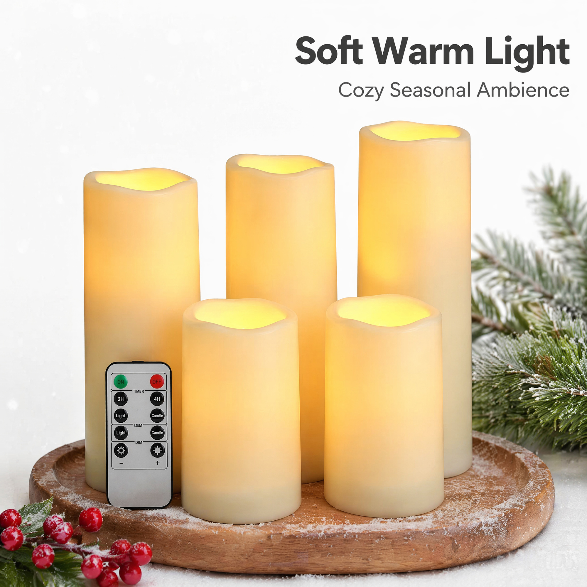 Flameless LED Pillar Candle Wa - Christmas Lights Outdoor recensione e prezzo