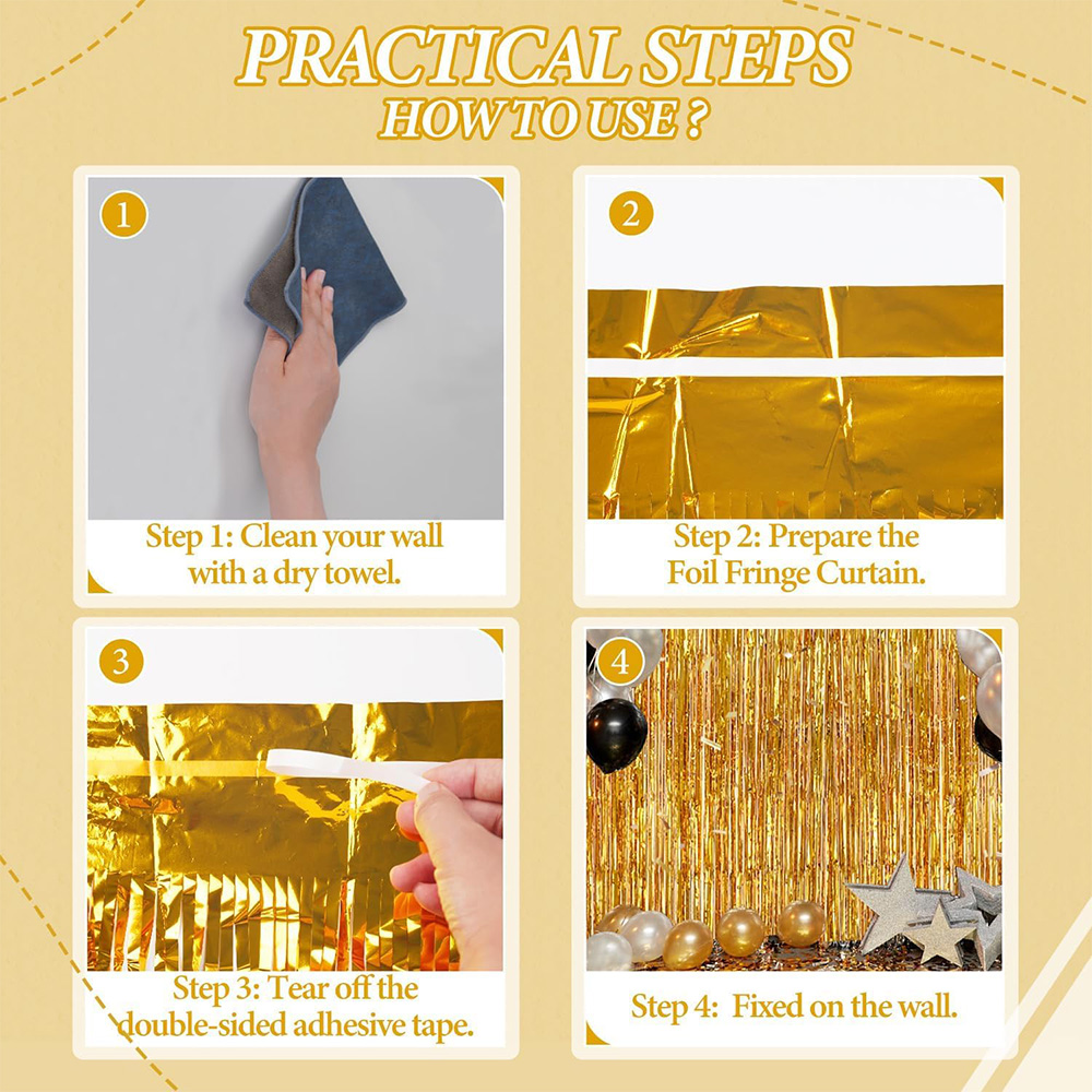 2Pack Gold Metallic Foil Tinse - Tinsel Garland Decoration recensione e prezzo