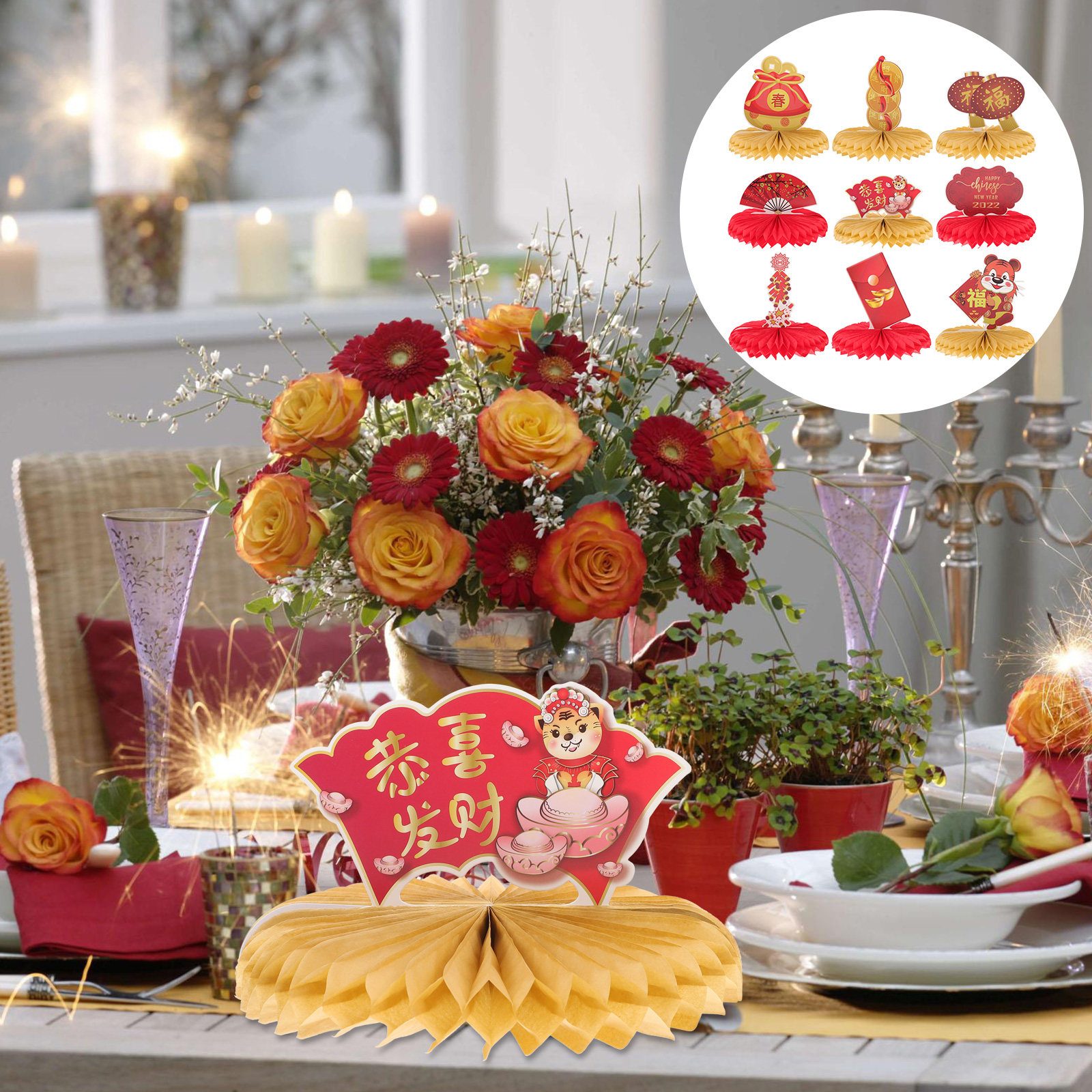9Pcs Party Honeycomb Ornament  - Ornament Ball Set recensione e prezzo