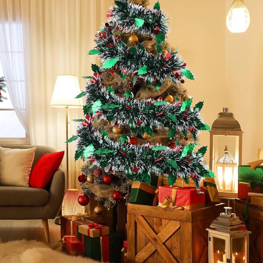 2PCS Reusable 2M Christmas Gar - Tinsel Garland Decoration recensione e prezzo