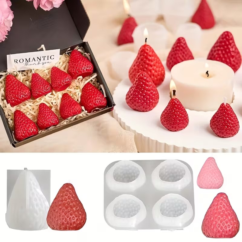 Strawberry Silicone Candle Mol - Holiday Candle Set recensione e prezzo