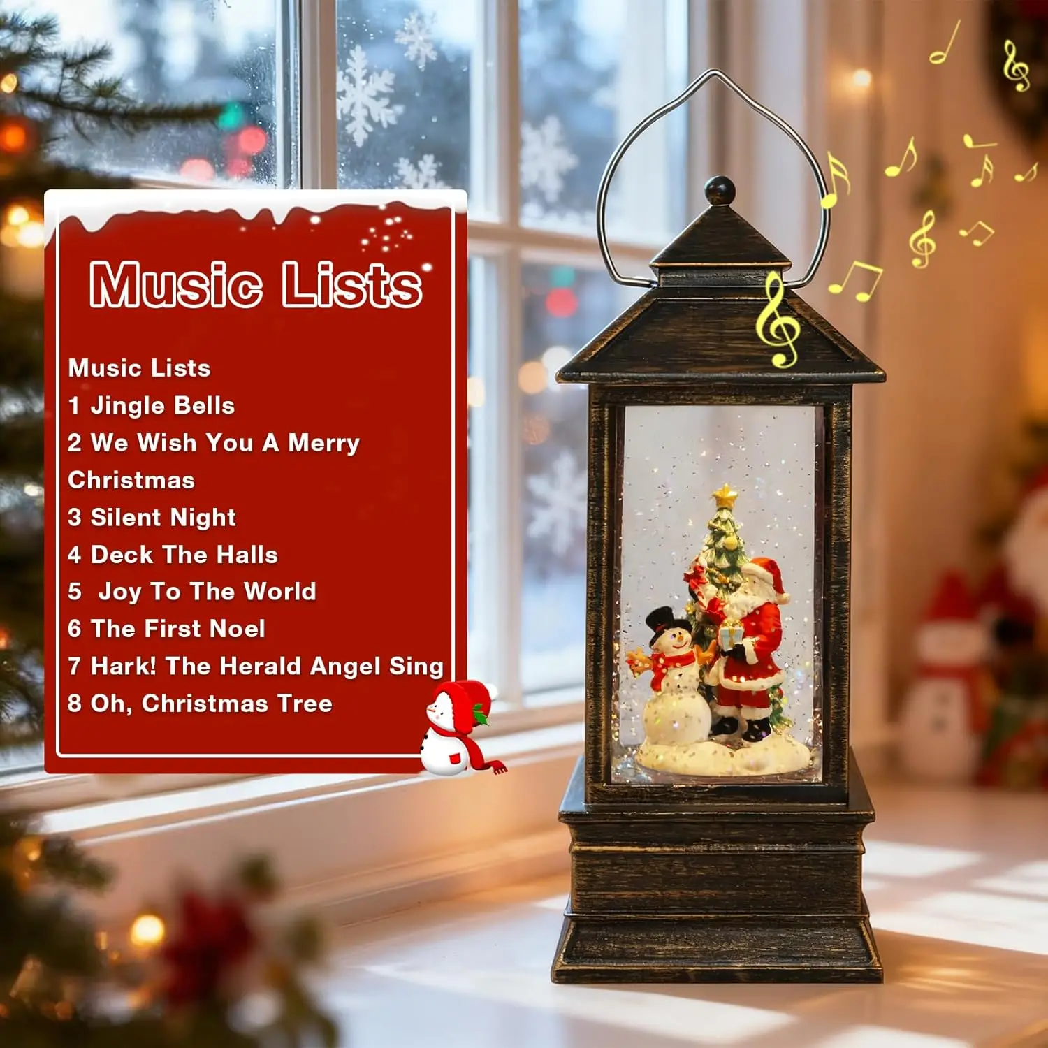 Christmas Snow Globe Lantern w - Snow Globe Musical recensione e prezzo
