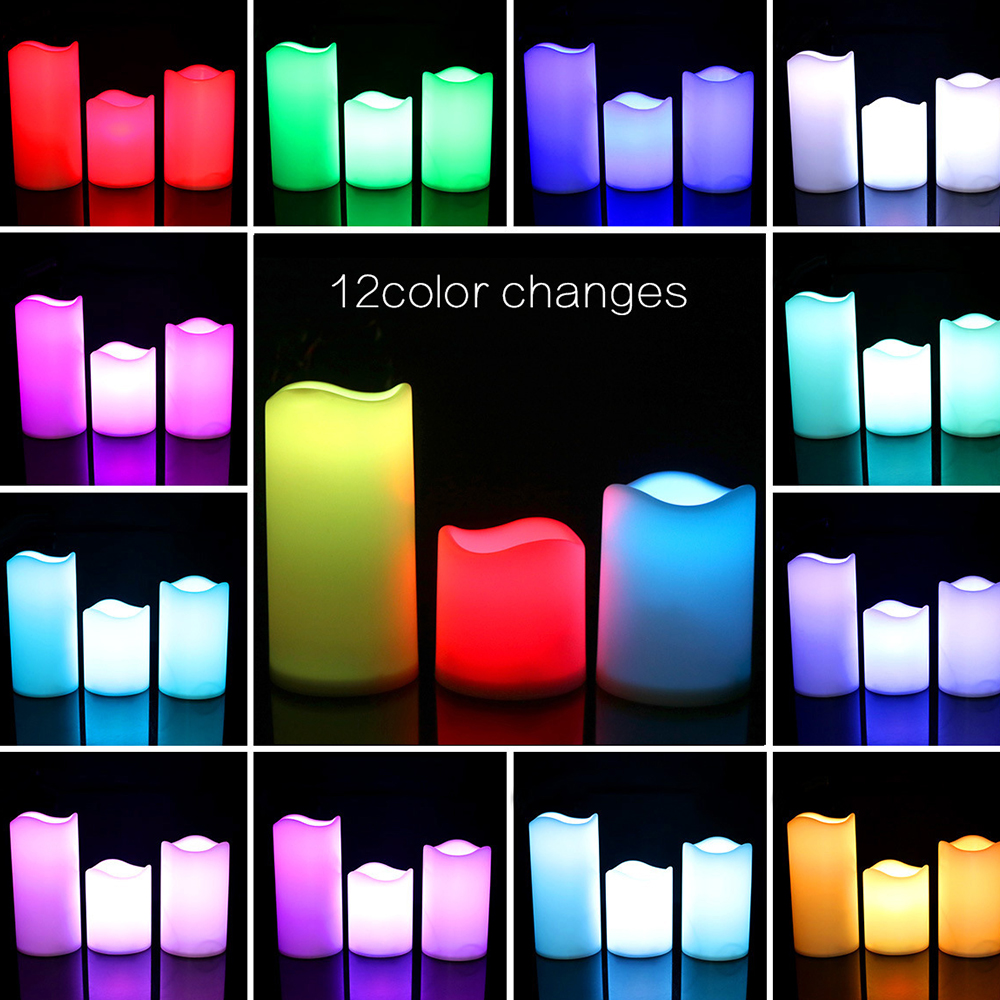 3pcs/ set LED Flameless Flicke - Holiday Candle Set recensione e prezzo