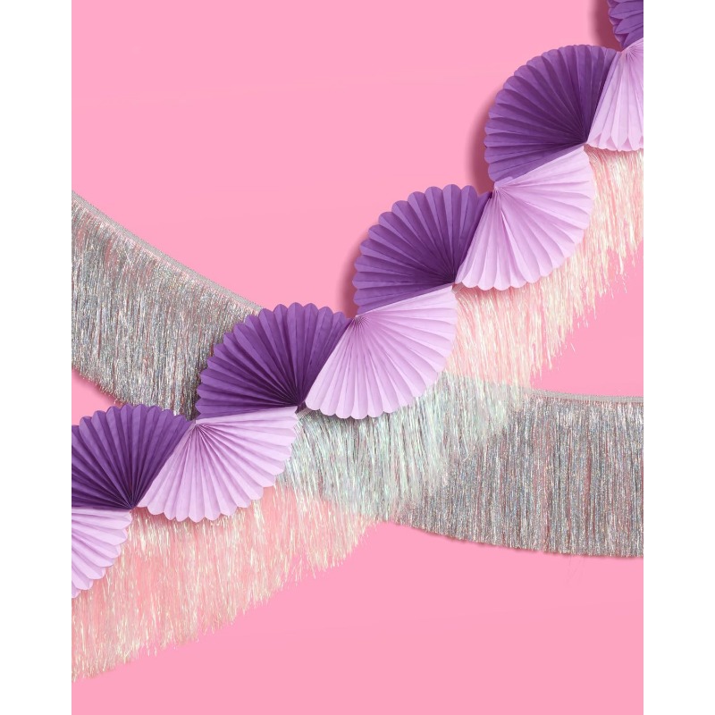 Purple Silver Party Paper 3D F - Tinsel Garland Decoration recensione e prezzo