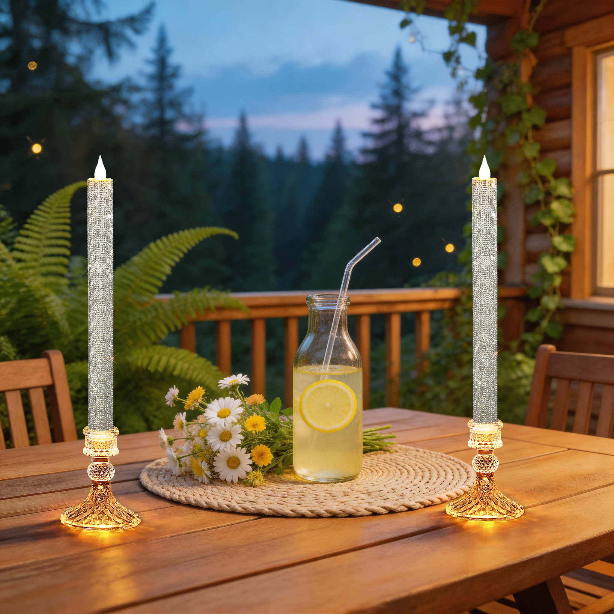 Flameless Taper Candle Set of  - Holiday Candle Set recensione e prezzo