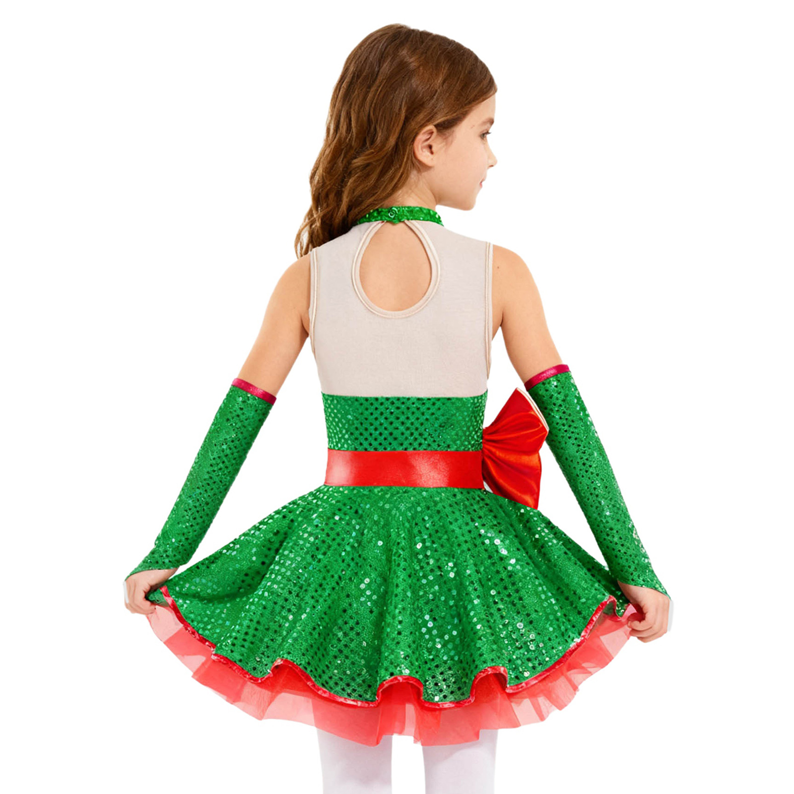 Teen Girls Christmas Sleeveles - Elf Costume Christmas recensione e prezzo