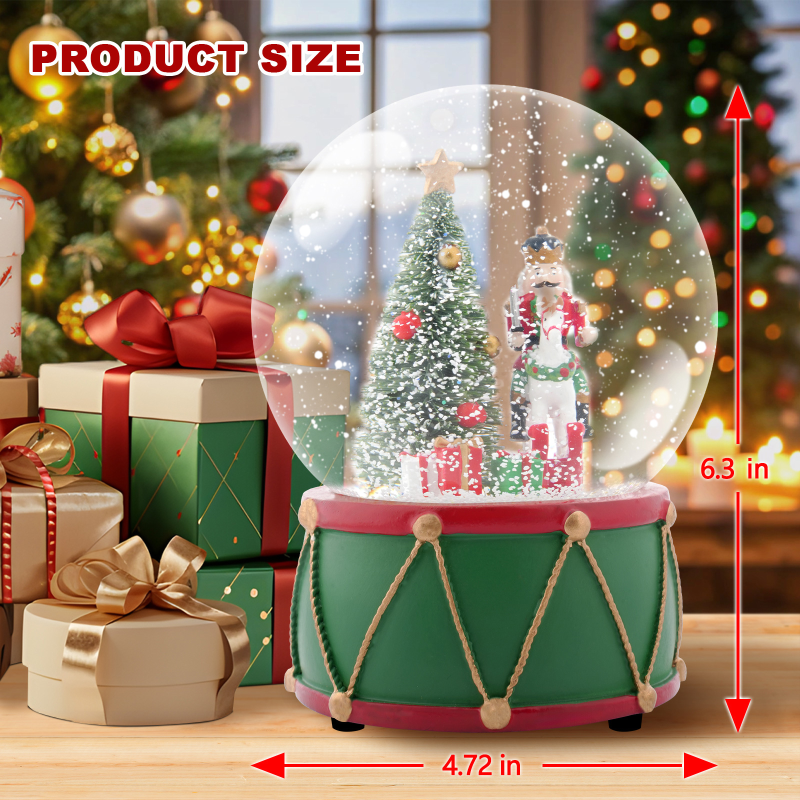 Christmas Music Snow Globe wit - Snow Globe Musical recensione e prezzo