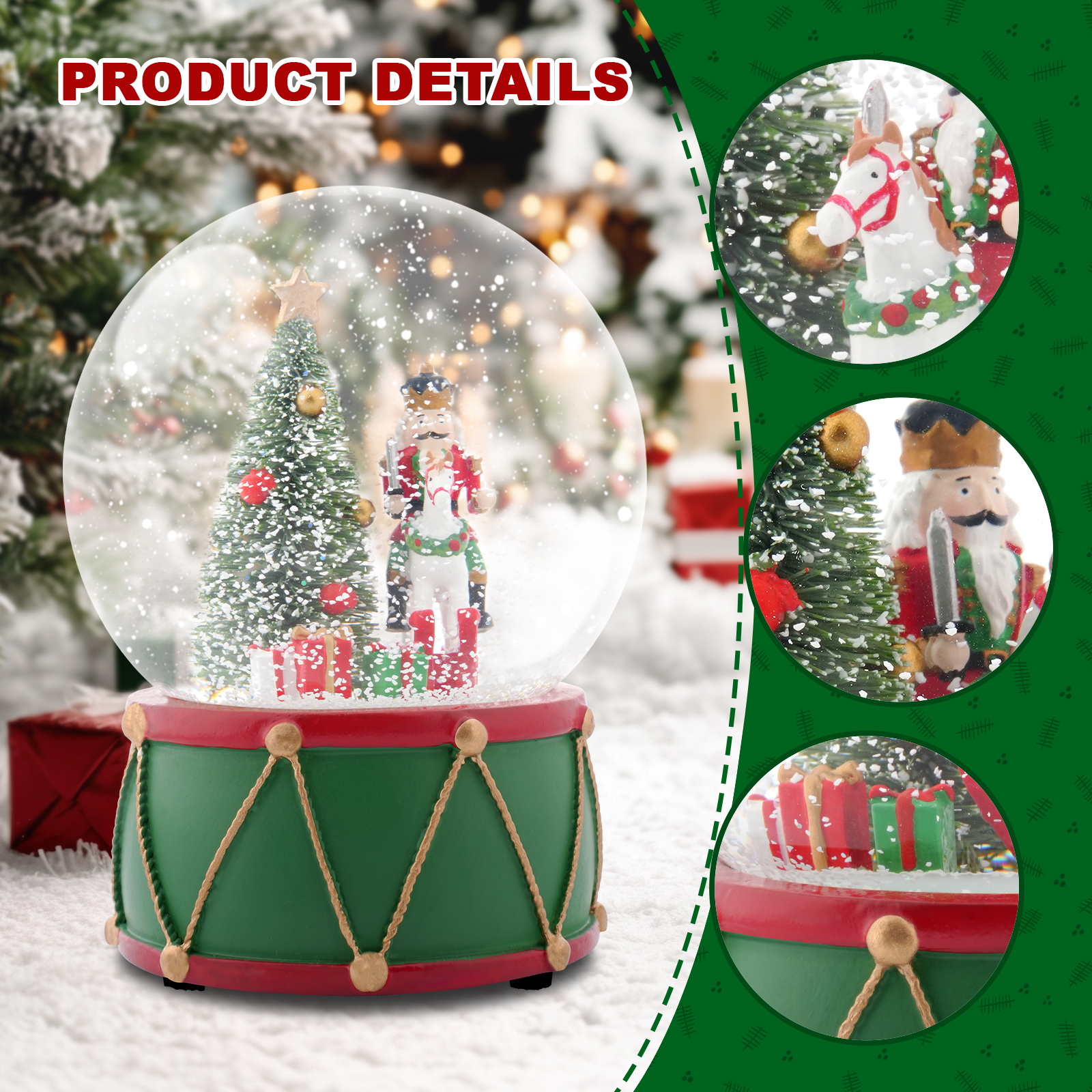 Christmas Music Snow Globe wit - Snow Globe Musical recensione e prezzo