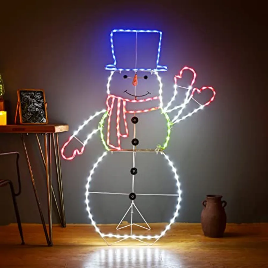 5FT 195 LED Snowman Light, Col - Christmas Lights Outdoor recensione e prezzo