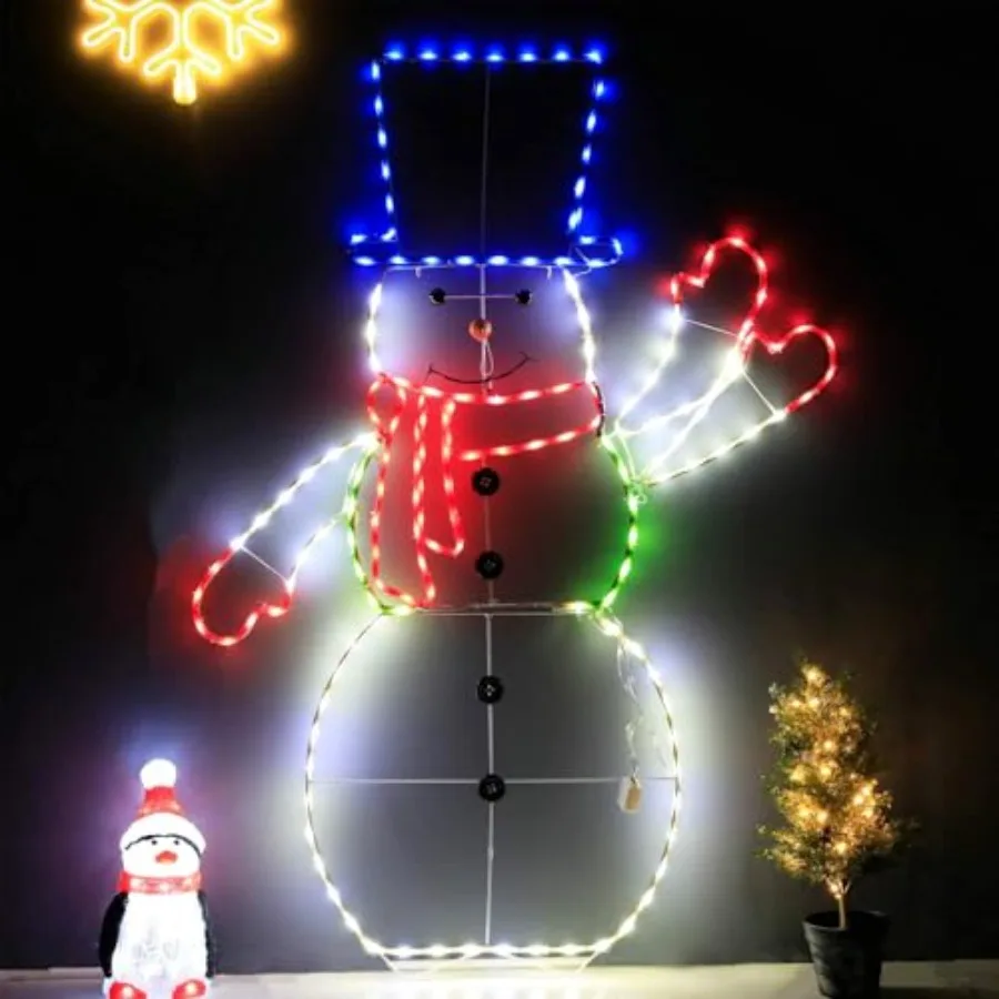 5FT 195 LED Snowman Light, Col - Christmas Lights Outdoor recensione e prezzo