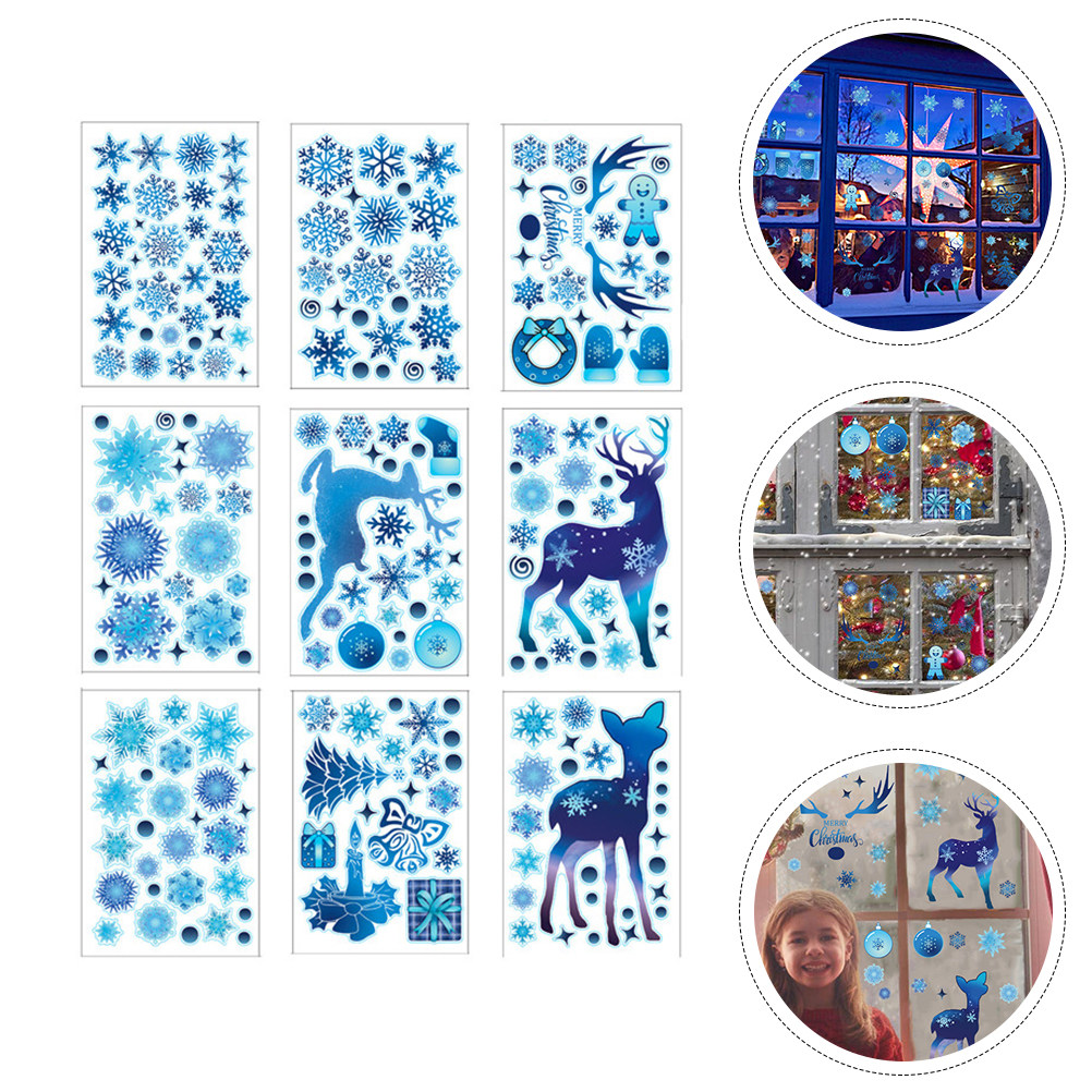 9 Sheets Christmas Window Deca - Snowflake Window Decal recensione e prezzo