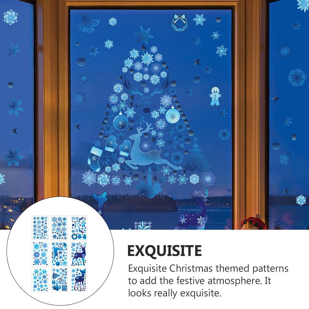 9 Sheets Christmas Window Deca - Snowflake Window Decal recensione e prezzo