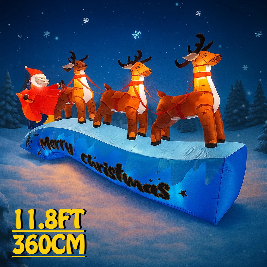 11.8FT Santa Claus Reindeer Sl - Christmas Lights Outdoor recensione e prezzo