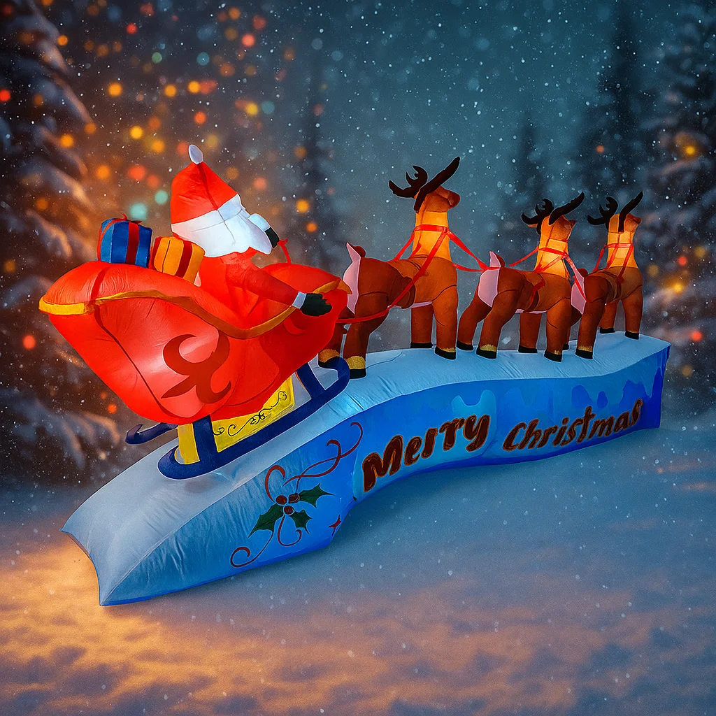 11.8FT Santa Claus Reindeer Sl - Christmas Lights Outdoor recensione e prezzo