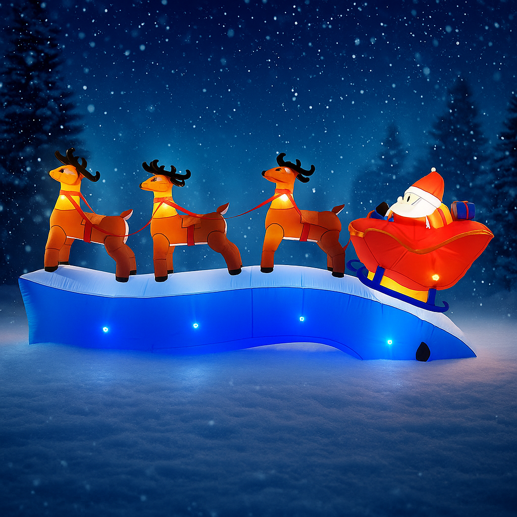 11.8FT Santa Claus Reindeer Sl - Christmas Lights Outdoor recensione e prezzo