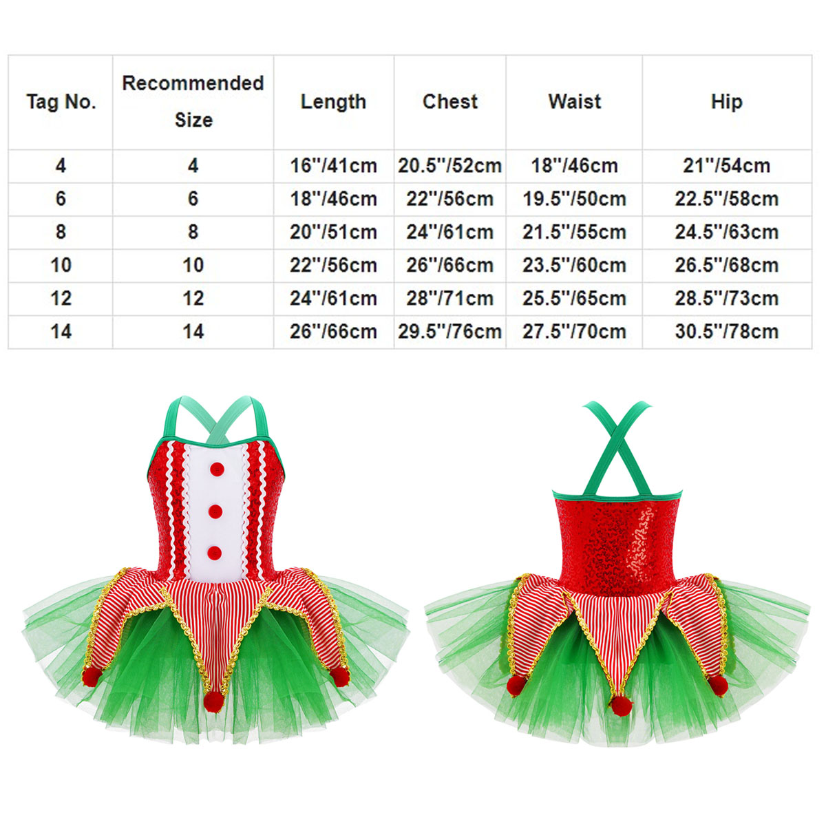 Kids Girls Sleeveless Sequins  - Elf Costume Christmas recensione e prezzo