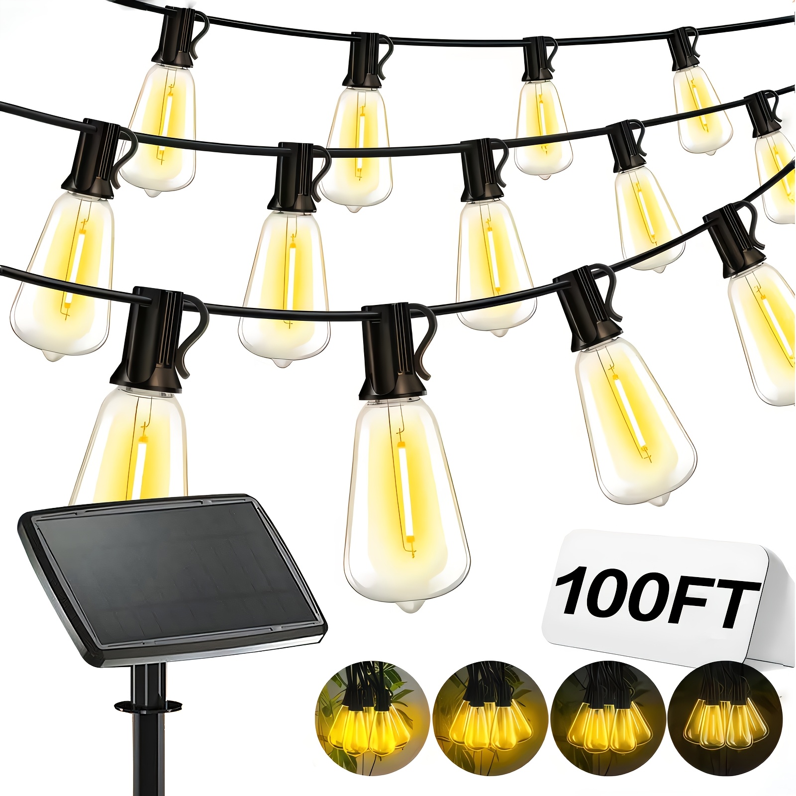 Solar Lights Outdoor, 100ft Pa - Christmas Lights Outdoor recensione e prezzo
