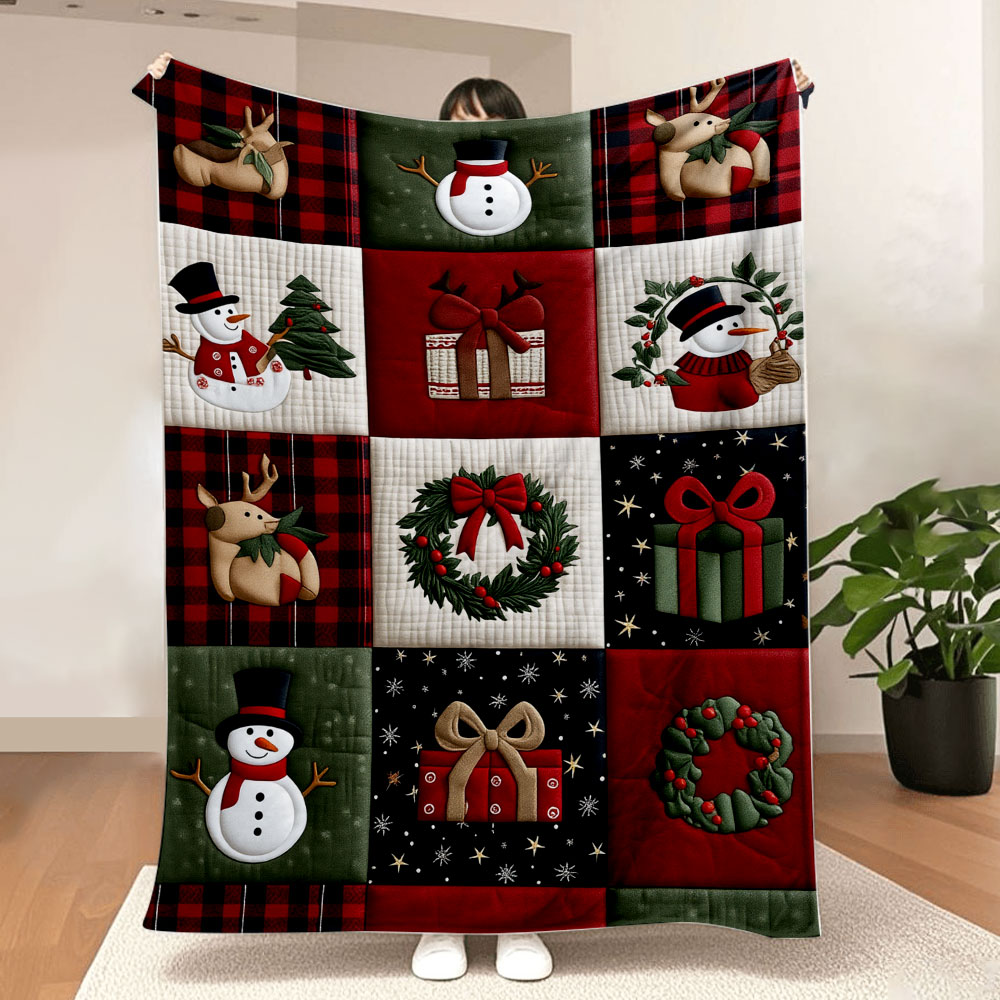 Christmas Quilt Patchwork Blan - Christmas Throw Blanket recensione e prezzo