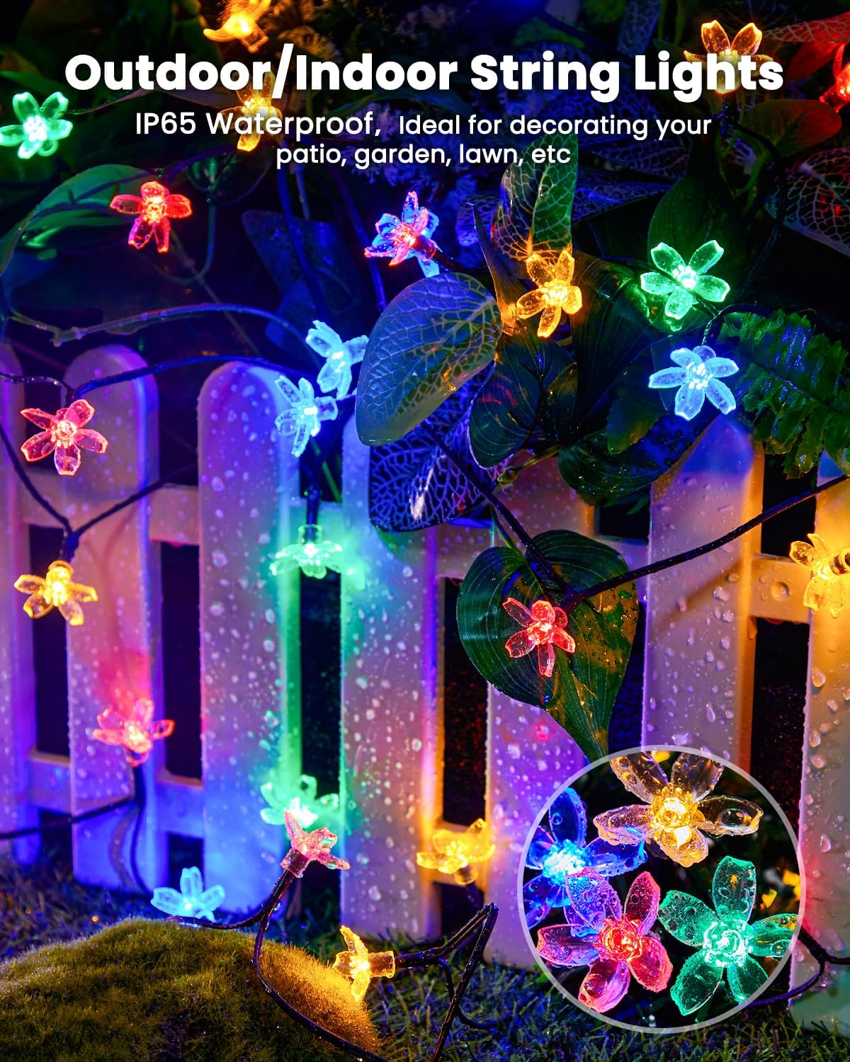 60 LED Flower Solar String Lig - Christmas Lights Outdoor recensione e prezzo