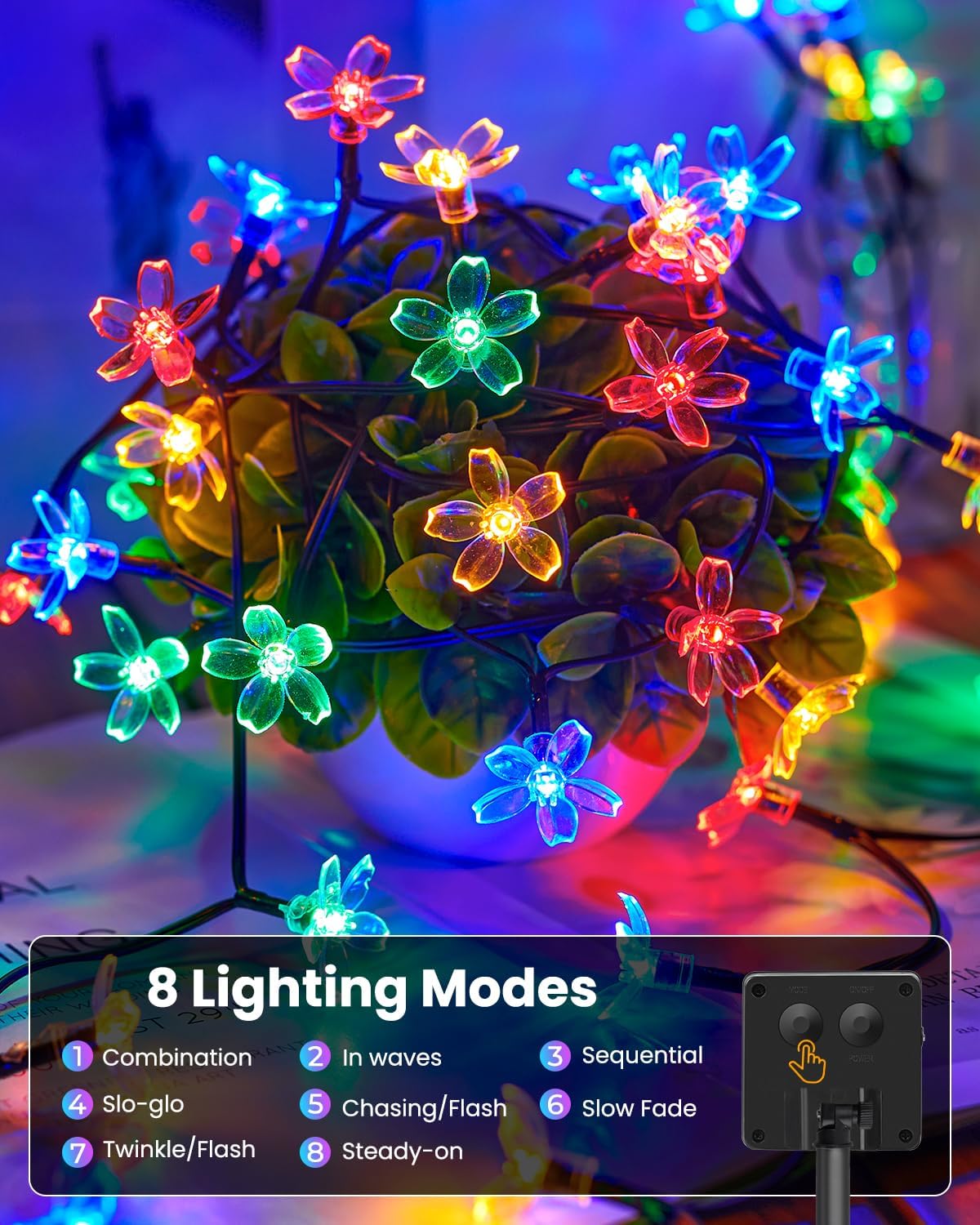 60 LED Flower Solar String Lig - Christmas Lights Outdoor recensione e prezzo