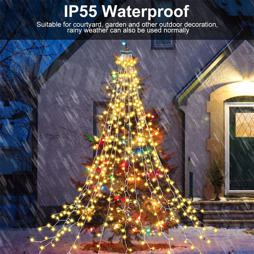 Christmas Tree Waterfall Light - Led Fairy String Lights recensione e prezzo