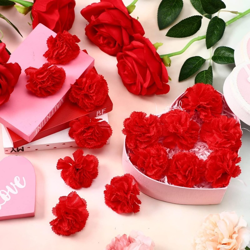 10/20Pcs Rose Artificial Flowe - Christmas Wreath Fake recensione e prezzo