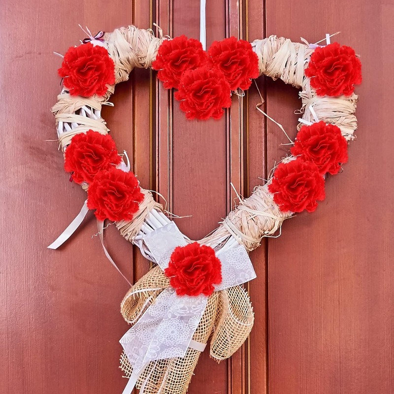 10/20Pcs Rose Artificial Flowe - Christmas Wreath Fake recensione e prezzo