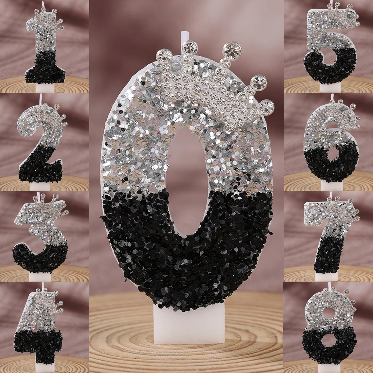 Black Silver Gradient Crown Ha - Holiday Candle Set recensione e prezzo